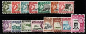 VIRGIN ISLANDS SG178/92 1964-8 DEFINITIVE SET MNH