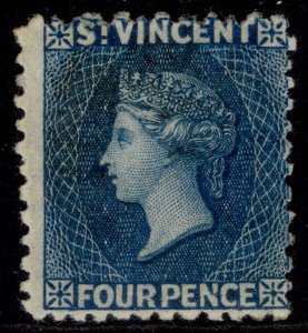 ST. VINCENT QV SG6, 4d deep blue, M MINT. Cat £350. PERF 11 to 12½