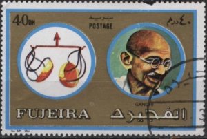 Fujeira Mi1311? (used cto) 40dh Zodiac: Gandhi, Libra (1973)