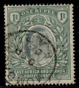 EAST AFRICA and UGANDA EDVII SG9, 1r green, FINE USED. Cat £65.