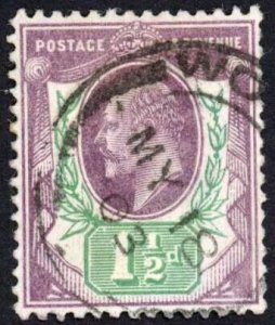 SG222 1 1/2d Slate Purple and green (ord) DLR Cat 24 pounds