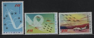 CHINA C70-C72 MINT HINGED THUNDER TIGERS SET 1960