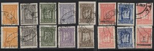 Thematic stamps EPIRUS 1917 BOGUS  16 vals perf/imperf used