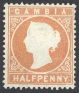 Gambia Sc# 5 MH 1880 ½p Queen Victoria 