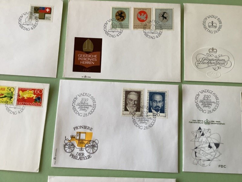 Liechtenstein 1969 postal stamps covers 7 items Ref A1397