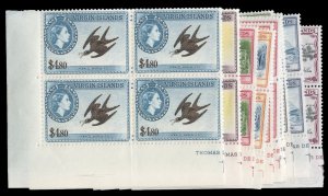 Virgin Islands #115-127 Cat$395, 1956 QEII, complete set in blocks of four, n...