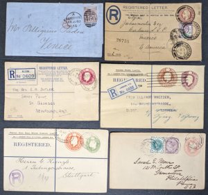 25 Great Britain covers 1850s-1950s inc registered, military, 1/d bantam [Y.52]