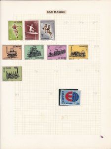 san marino stamps page ref 17046 