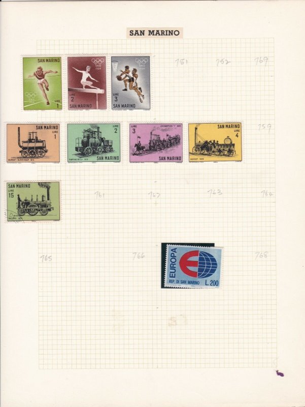 san marino stamps page ref 17046