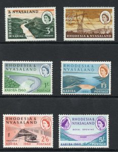 Rhodesia and Nyasaland SG32/7 1960 Set of 6 U/M Cat 19 pounds 