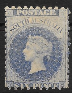 AUSTRALIA - SOUTH AUSTRALIA SG140 1877 6d BRIGHT BLUE MTD MINT*