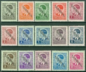 EDW1949SELL : SERBIA 1941 Scott #2N1-15 Complete set. VF, MOG LH. Catalog $71.00