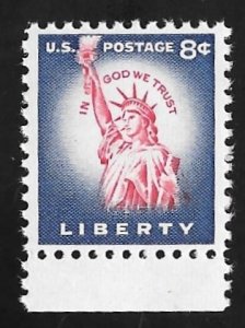 1041B 8 cents Liberty Stamp Mint OG NH EGRADED SUPERB 100 XXF