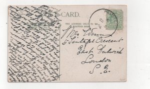 Cornwall Postal History - Helston Skeleton postmark, Bolton Abbey card