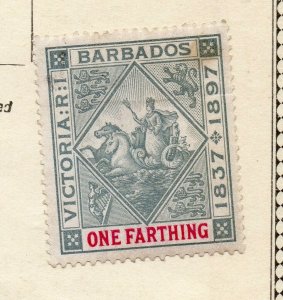 Barbados 1897 Early Issue Fine Mint Hinged 1F. NW-114681