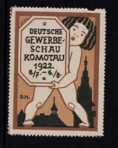 German Advertising Stamp- German Trade Exhibition, Komotau 1922 - MNH