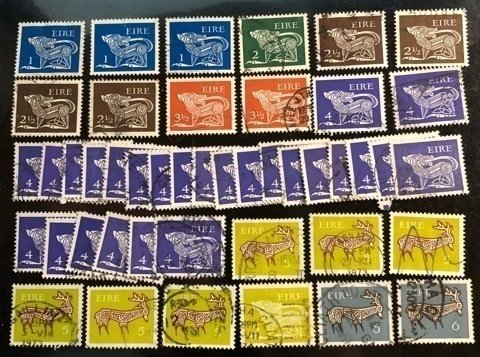 Ireland Scott# 291...299 F/VF Used Group of 44 Cat. $22.30