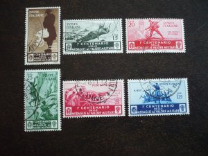 Stamps - Italy - Scott# 331-334,337,338 - Used Partial Set of 6 Stamps