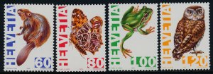 Switzerland 950-3 MNH Endangered Animals, Beaver, Butterfly, Owl, Frog