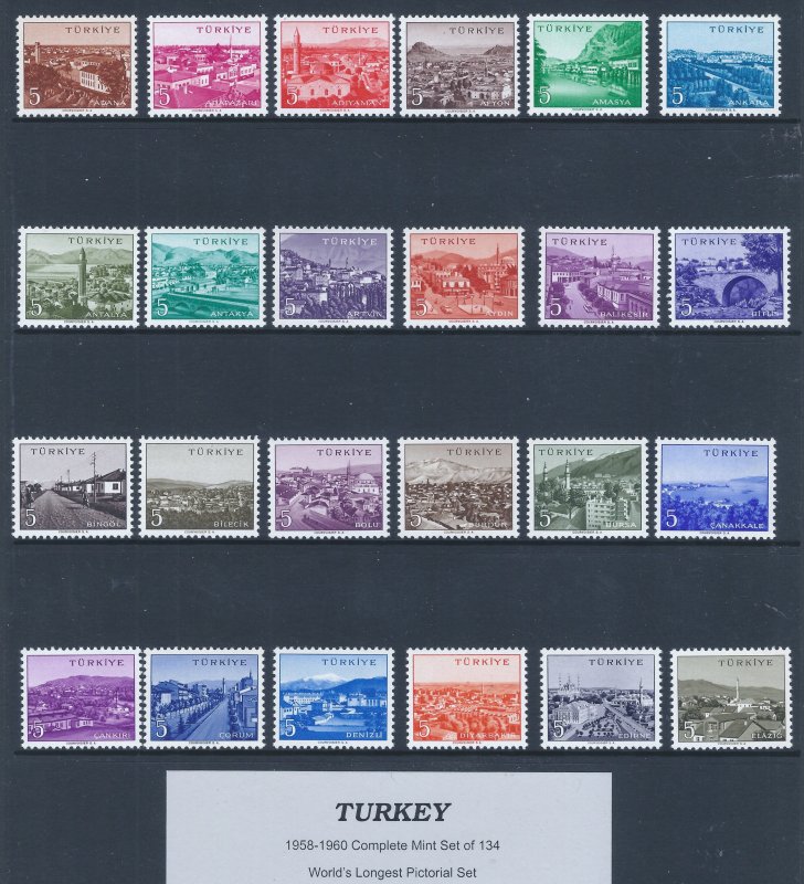 TURKEY 1290-1423  SCV $33.50  COMPLETE SET AT LOW PRICE