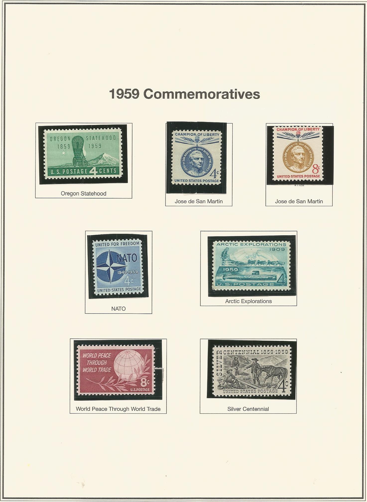 U.S. of America Postage Stamps 1124 thru 1154 United States, General