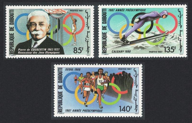 Djibouti Seoul and Calgary Olympic Games 3v SG#1006-1008