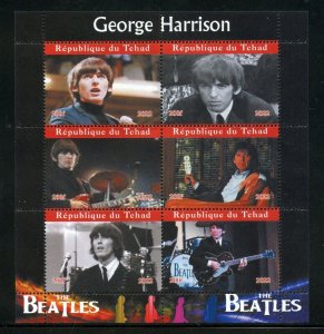 CHAD 2022 THE BEATLES GEORGE HARRISON SHEET MINT NEVER HINGED