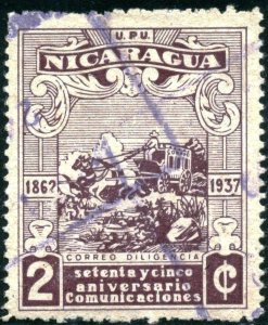 NICARAGUA - SC #667 - USED - 1937 - NICARA020