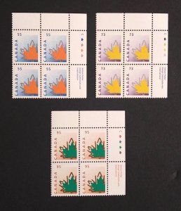 Canada 1684-6 Plate Blocks UR VF MNH