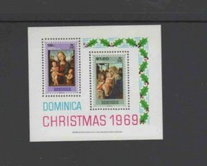 DOMINICA #290a 1969 CHRISTMAS MINT VF NH O.G S/S aa