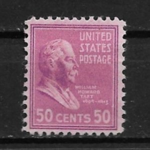 1938 Sc831 50¢ William Taft MH