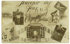 P3456 - FRANCE, RARE POST CARD, USING OLYMPIC STAMPS 23.7.24-
