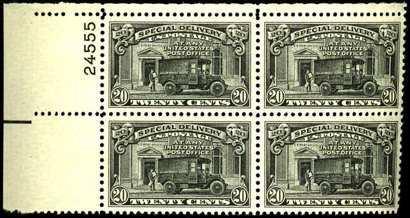 U.S. #E19 MINT PL# BLOCK OF 4 OG NH