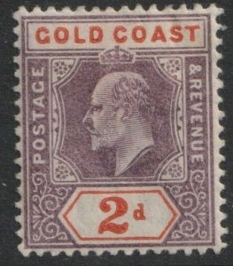 Gold Coast Sc 40 KEVII 1902 MMHH 2 pence issue Wmk 2 CV $47.50