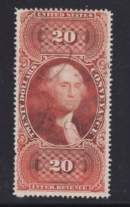 US REVENUE STAMP # R98C USED SOUND