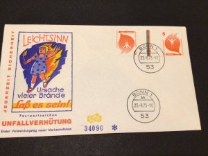 Germany Accidents At Work & Home 1972  têtebêche stamps on Cover Ref 61449