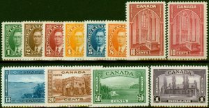 Canada 1937-38 Set of 12 SG357-367 Fine & Fresh MM & MNH