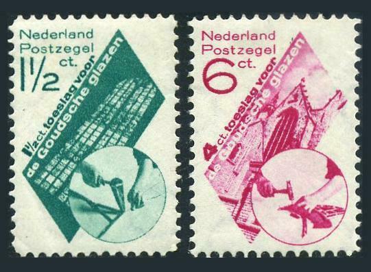 Netherlands B48-B49,hinged.Michel 243-144. Gouda Church and repair works,1931