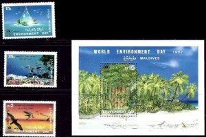 Maldive Is 1284-87 MNH 1988 World Environment Day