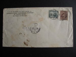 Canada perfin International Harvester Ottawa WWII era used stamps on cover