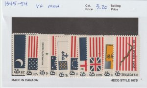 U.S.  Scott# 1345-54 1968 Historic Flags Series VF MNH