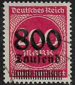 Germany #263 Used Stamp - Number Overprint