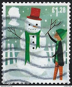 GREAT BRITAIN 2014 QEII £1.28 Multicoloured, Christmas-Snowman SG3652 FU