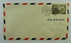 Feb 22 1932 Canada #C3 FDC airmail cover Montreal to Connecticut CDS  VF