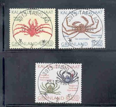 Greenland Sc 256-8 1993 Marine Life stamp set used