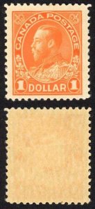 Canada SG255 One Dollar Orange Very Fine M/M (HM) Unitrade Cat 150