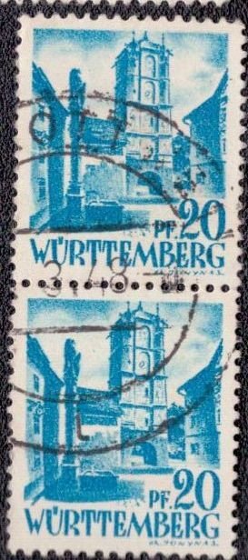 Germany -French Occupation Wurttemberg 1947 -  8n7 Used