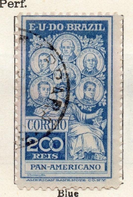 Brazil 1908-09 Early Issue Fine Used 200r. 097234