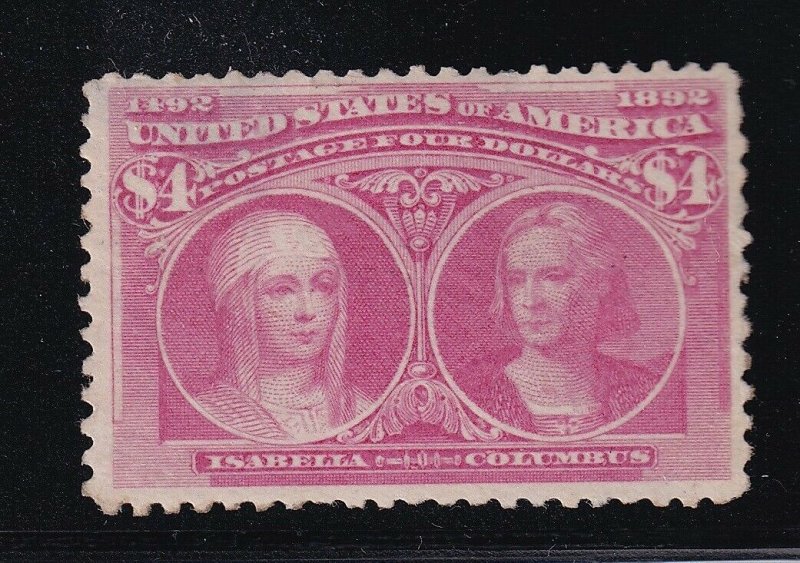 244 VF original gum previously hinged with nice color cv $ 2000 ! see pic !