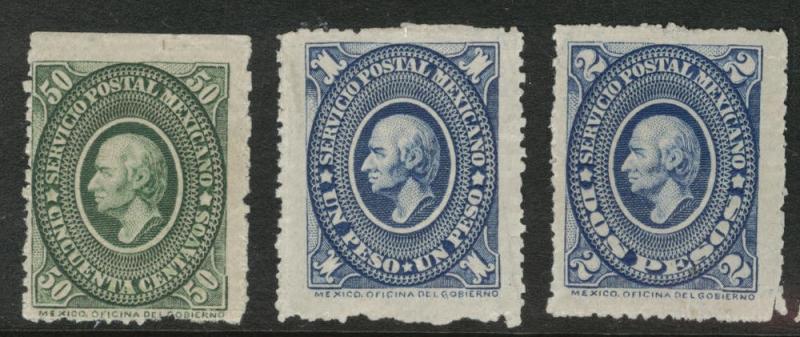 MEXICO Scott 160-164 MH** 1884 short stamp set